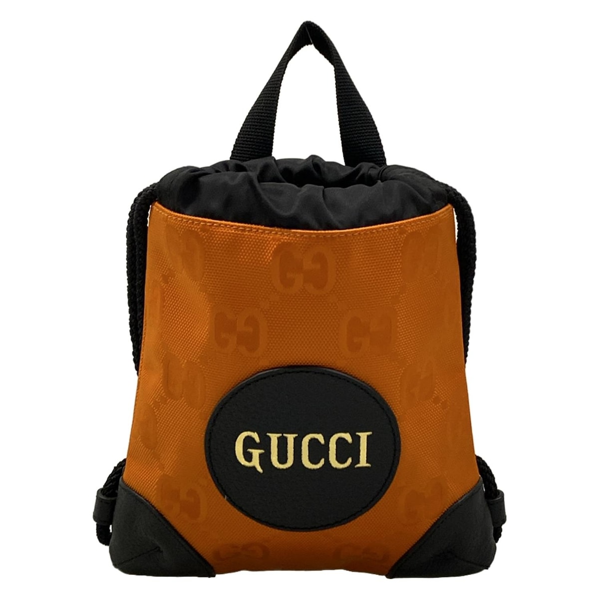 Gucci Off The Grit Backpack Daypack Backpack 643887 Orange Black Nylon Leather
